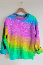 Ombre Color Printed Sweatshirt