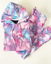 Purple Ombre Tie Dye Color Hoodie And Sweatpants