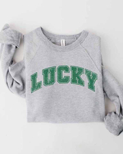 Unisex St. Patricks Day Lucky Round Neck Long Sleeve Sweatshirt