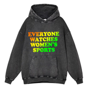 Watches Women's Sports Washed Distressed Oversize Hoodie