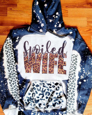 Spoiled Wife Printed Hooded Hoodie