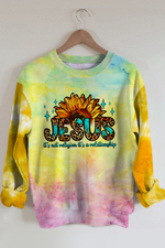 Sunflower Jesus Ombre Sweatshirt