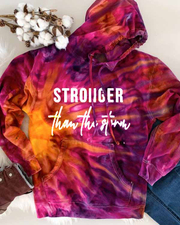 Rainbow Color Stronger Than The Storm Hoodie With Pocket