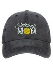 Embroidery Softabll Mom Baseball Cap