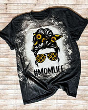 Momlife Bleached Printed T-Shirt