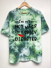 Spicy Disaster Ombre Crew Neck T-shirt