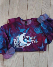 Stay Wild Moon Child Round Neck Long Sleeve Sweatshirt
