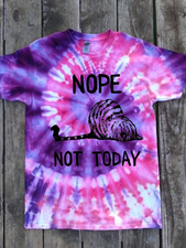 Nope Not Today Rainbow Round Neck T-shirt