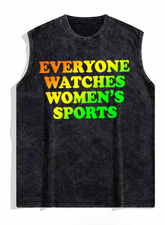 Watches Women's Sports Washed Distressed Oversize Tank