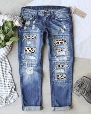 Leopard print Jeans