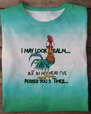 I May Look Calm But In My Head I've Picked You 3 Times Round Neck Short Sleeve T-shirt
