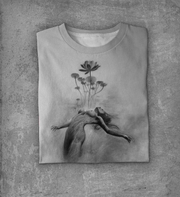 Three-dimensional Pencil Drawings Printed Round Neck Short Sleeve T-shirt