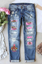 The Chicken Whisper Patchwork Jeans