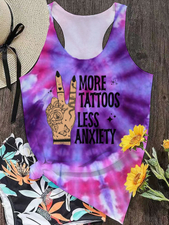 More Tattoos Less Anxiety Sleeveless Tank