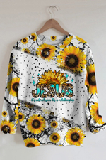 Sunflower Jesus Ombre Sweatshirt