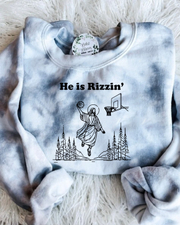 He Is Rizzin Round Neck Long Sleeve Sweatshirt