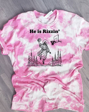 Unisex He Is Rizzin Short Sleeve Round Neck T-shirt