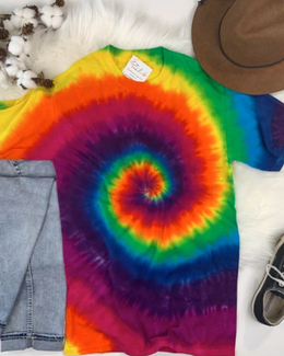 Sunshine Ombre Color Round Neck Short Sleeve T-shirt