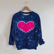 Unisex Love Heart Round Neck Sweatshirt