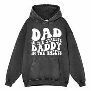 Dad In the Streets Daddy In the Sheets Washed Distressed Oversize Hoodie