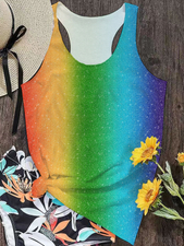 Sunshine Rainbow Ombre Color Tank