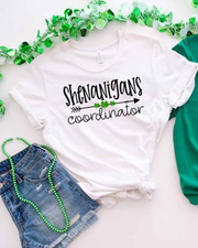 St. Patricks Shenanigans Round Neck Short Sleeve T-shirt